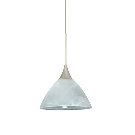 Besa Lighting Besa Pendant Domi Satin Nickel Marble 1x50W Halogen 1XC-174352-SN